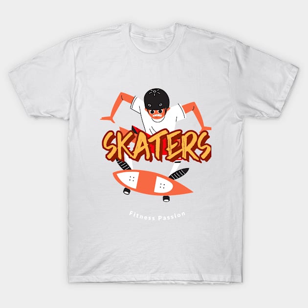 Skateboarders Skaters life T-Shirt by Fitness Passion